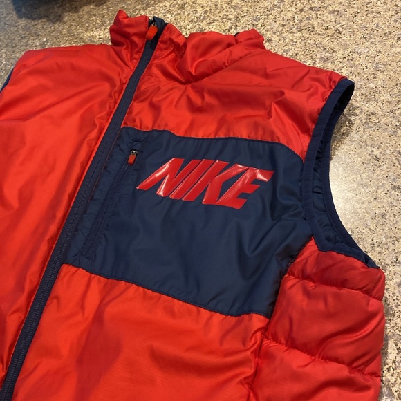 Nike NFL Team Apparel New England Patriots WITH FLAWS Reversible Puffy Vest XL - Picture 9 of 15